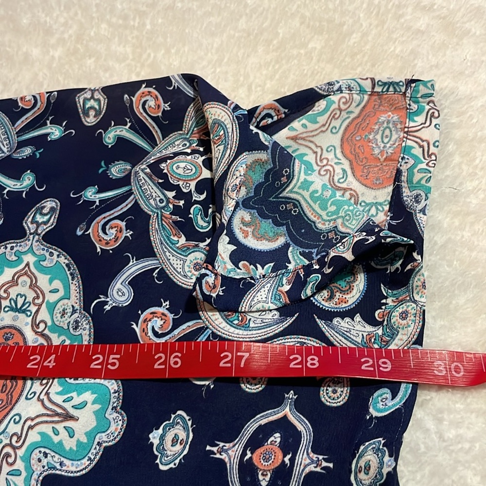 Violet + Claire Navy Paisley Women's Top - Picture 8 of 8